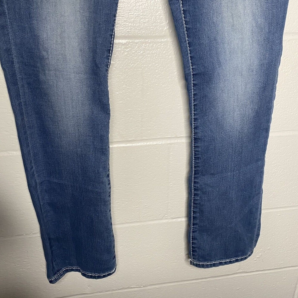 Daytrip Virgo Straight Stretch Jeans Size 28R Women Bling Equestrian Mid Rise - Picture 12 of 15